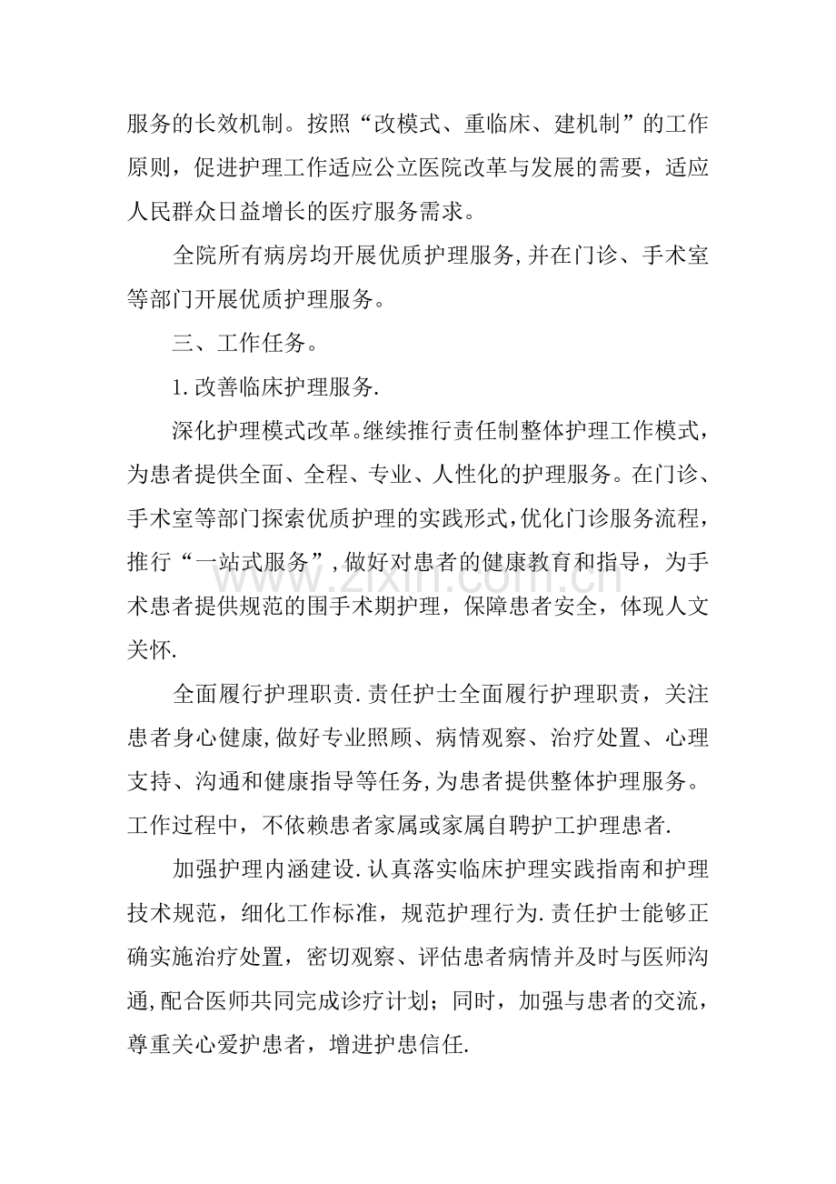 人民医院XX年推广优质护理服务工作方案.docx_第2页