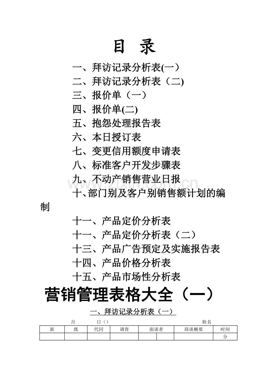 营销管理表格大全(一).doc_第2页