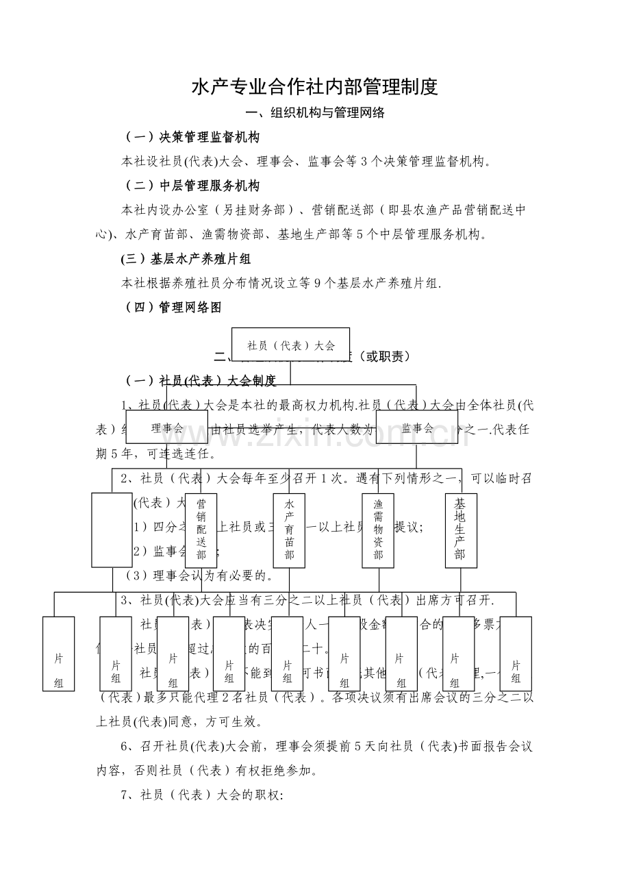 水产专业合作社内部管理制度.doc_第1页