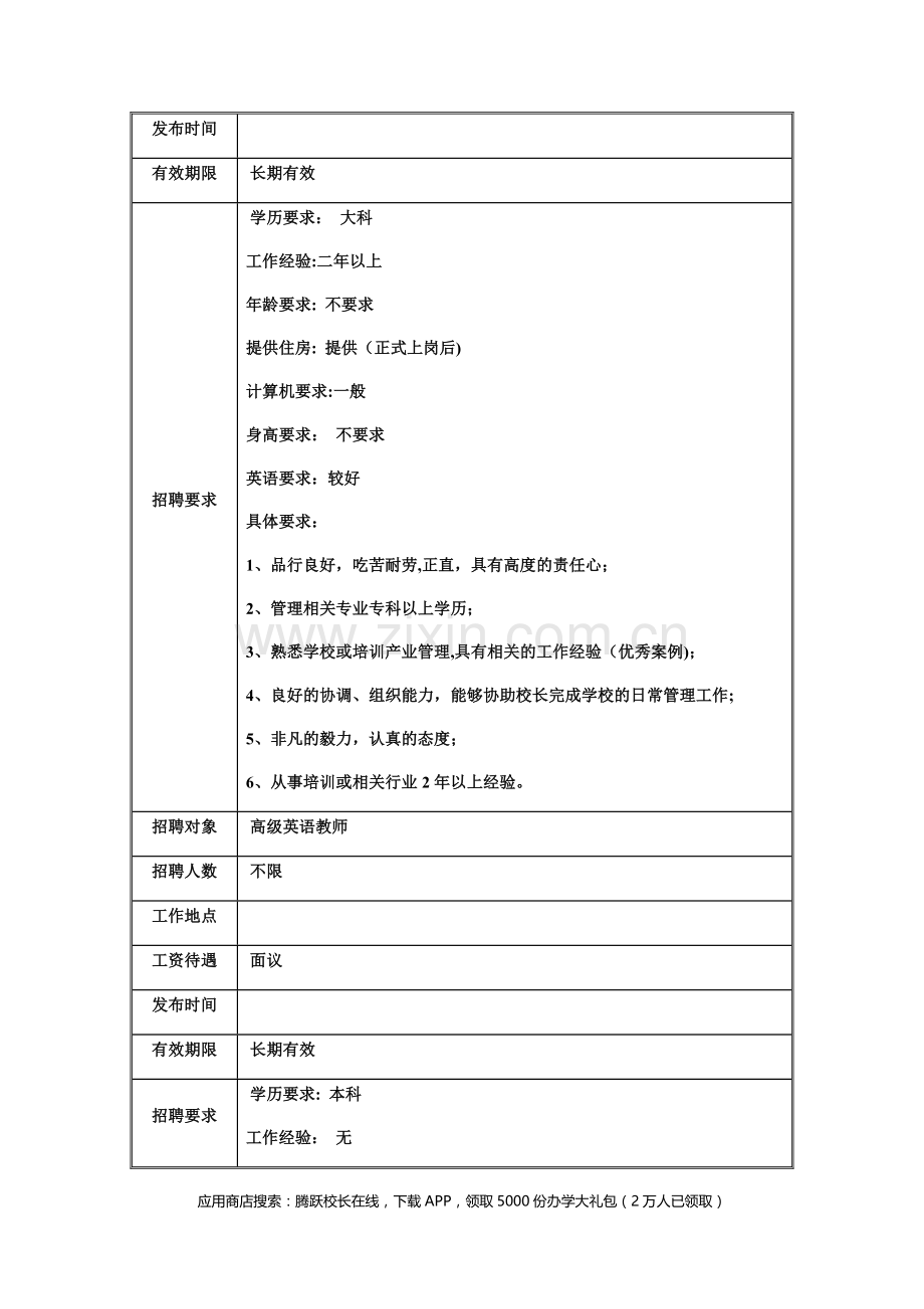 培训机构各岗位招聘标准.doc_第2页