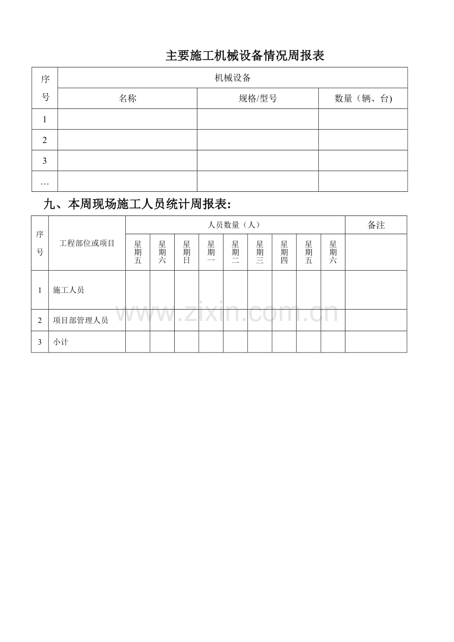 常用工程项目工作周报格式.doc_第2页