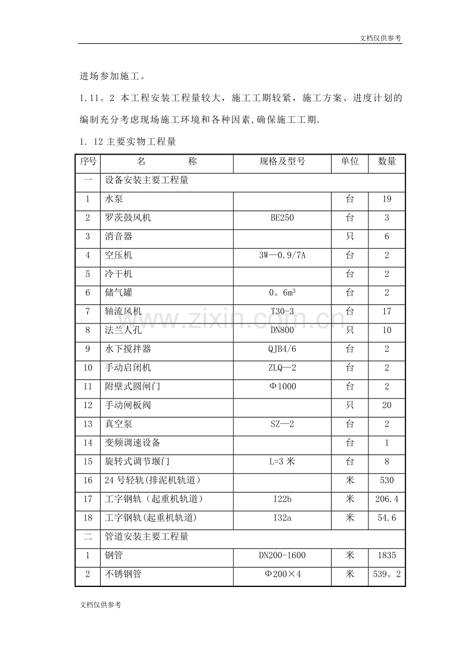 水厂安装工程施工组织设计方案.doc_第3页