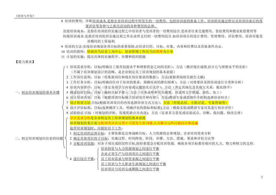 人力资源管理师二级-培训与开发.doc_第2页