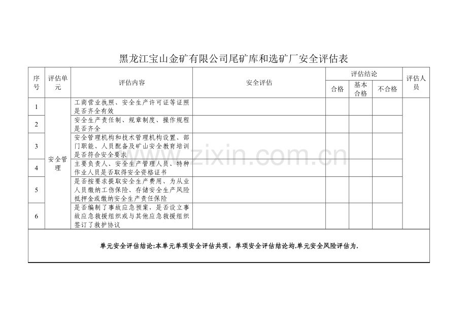 安全评估报告表.doc_第1页