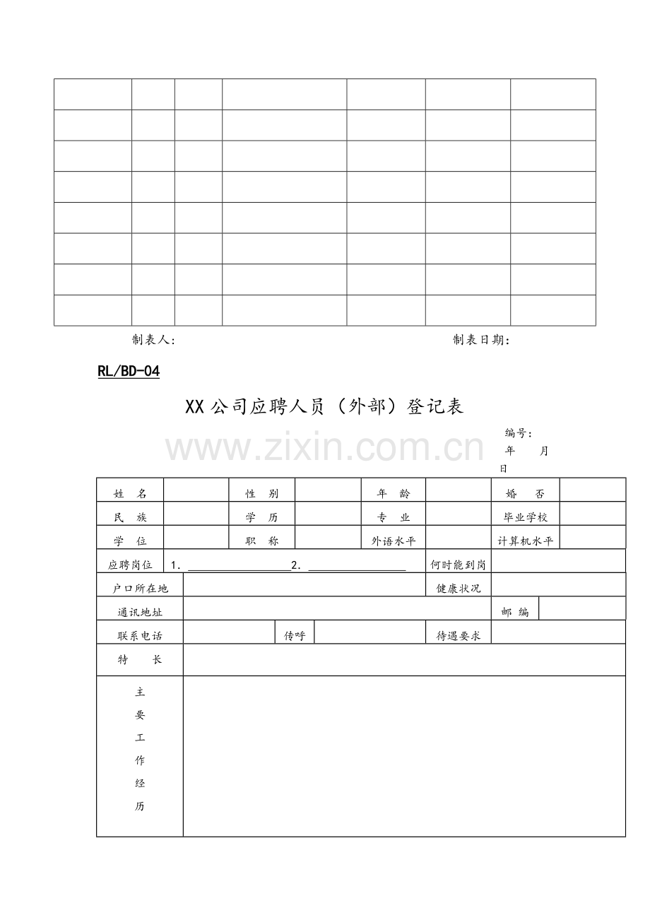 行政管理表格人力资源表单.doc_第3页