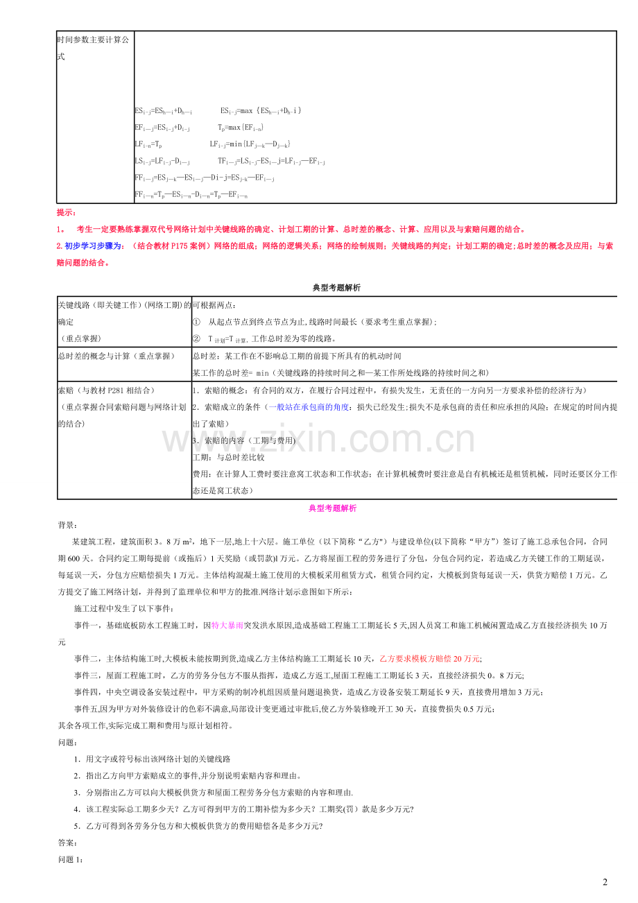 一级建造师-专业工程管理与实务(建筑工程)冲刺班讲义.doc_第2页