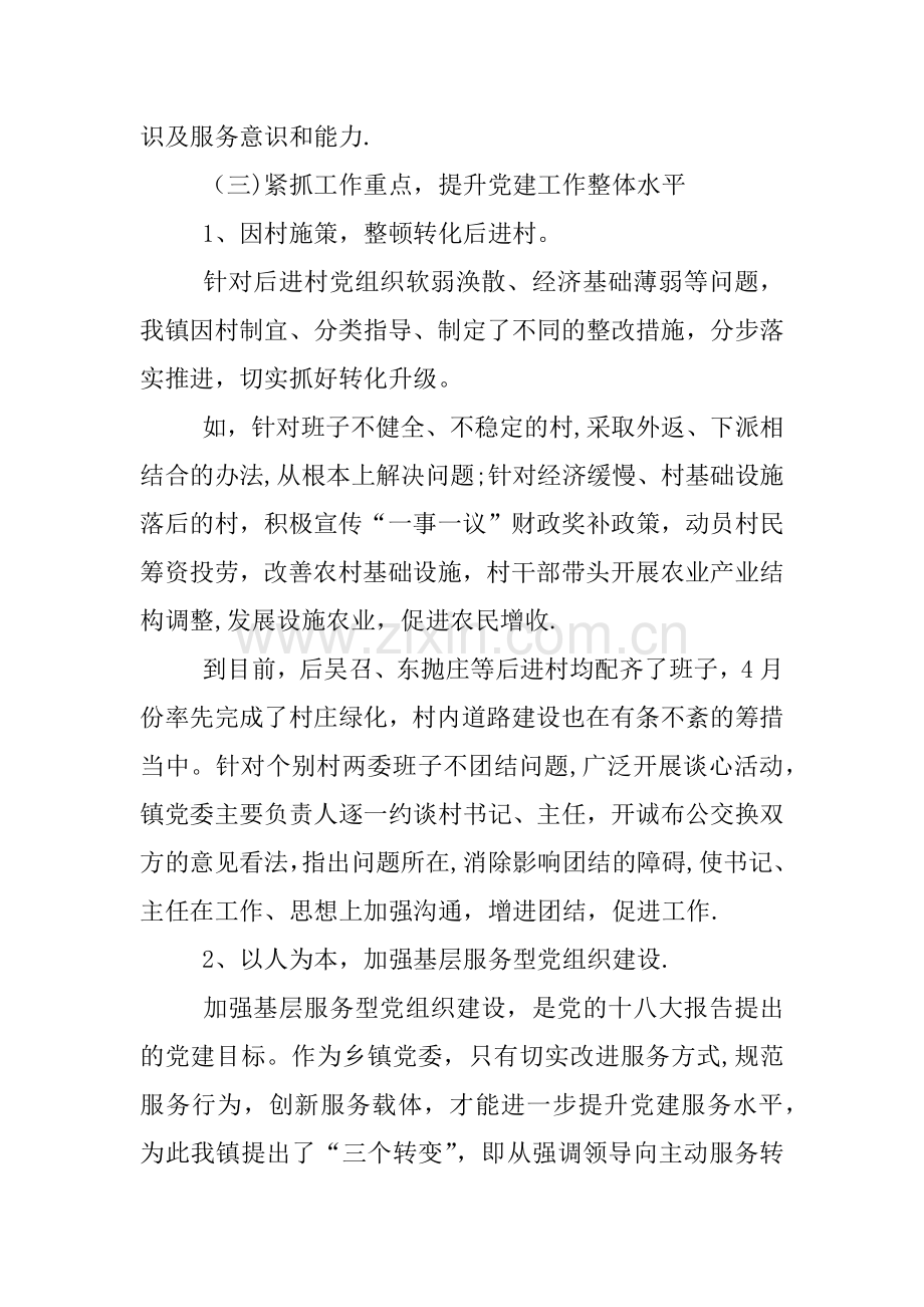 乡镇党建工作XX年自检自查报告.docx_第3页