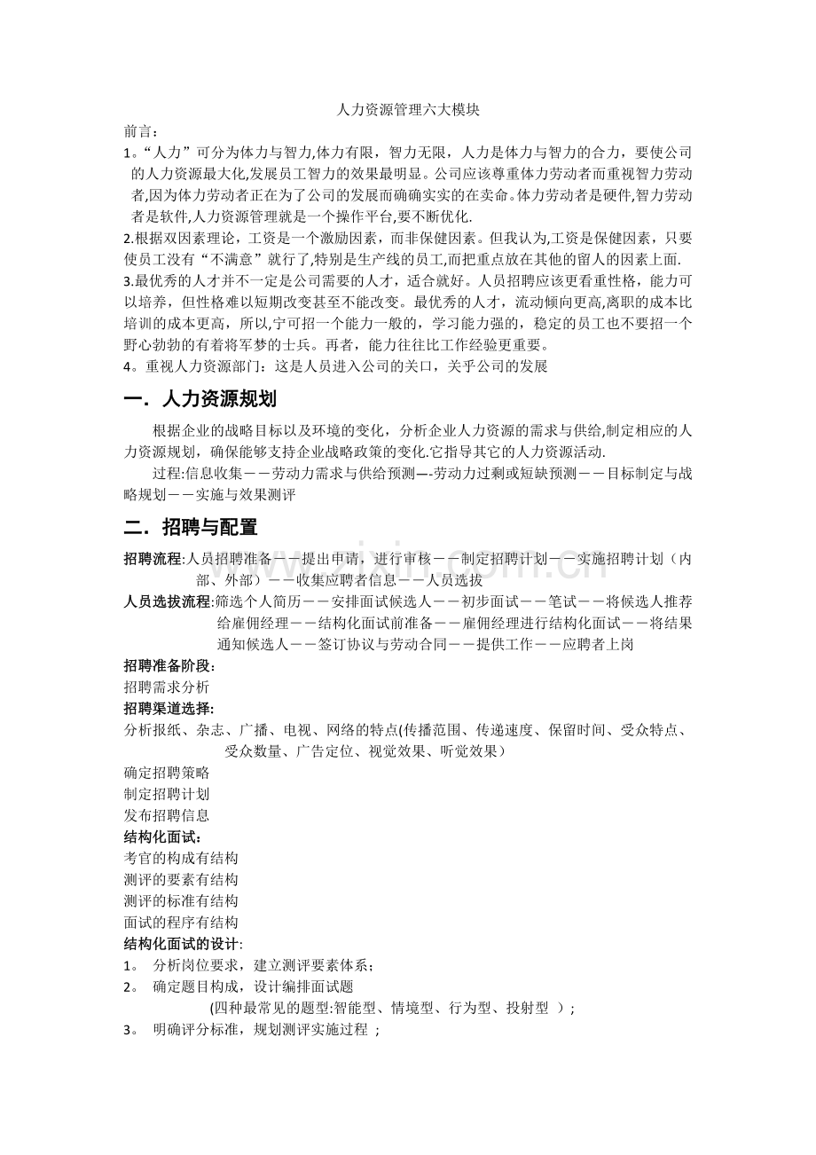 人力资源管理常用专业知识.docx_第1页