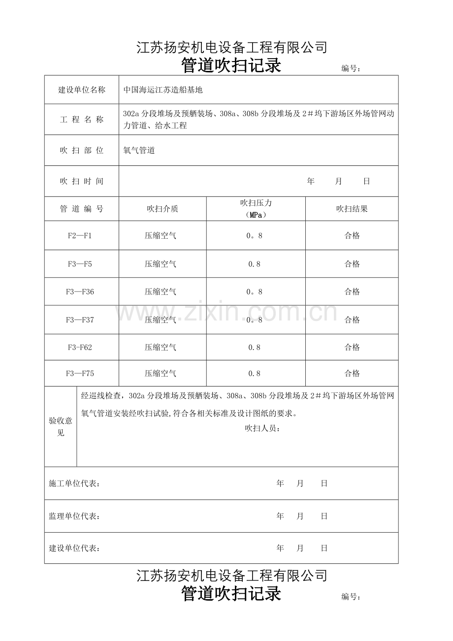 管道吹扫记录表.doc_第2页