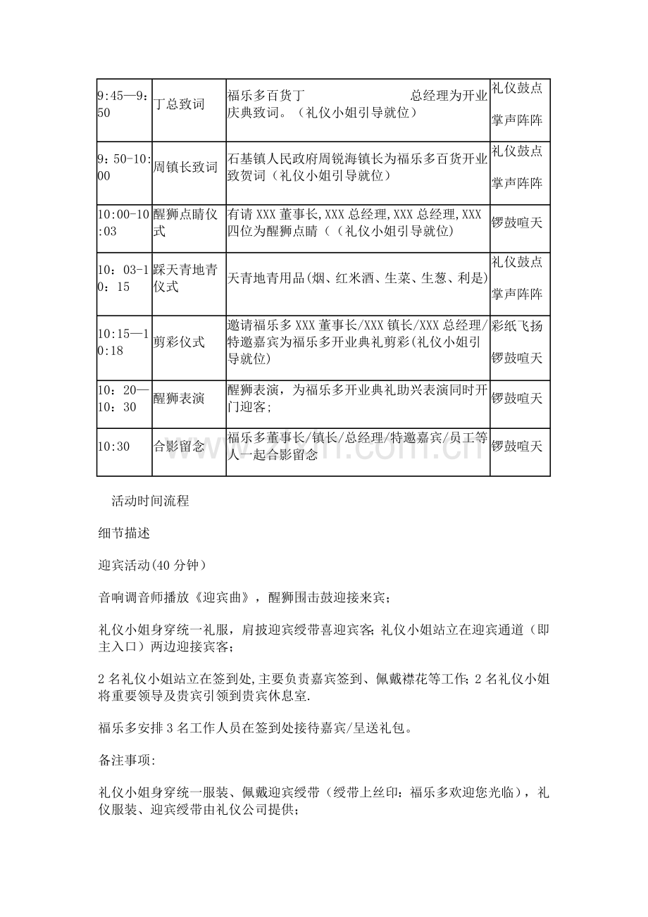 福乐多开业典礼策划方案.doc_第2页