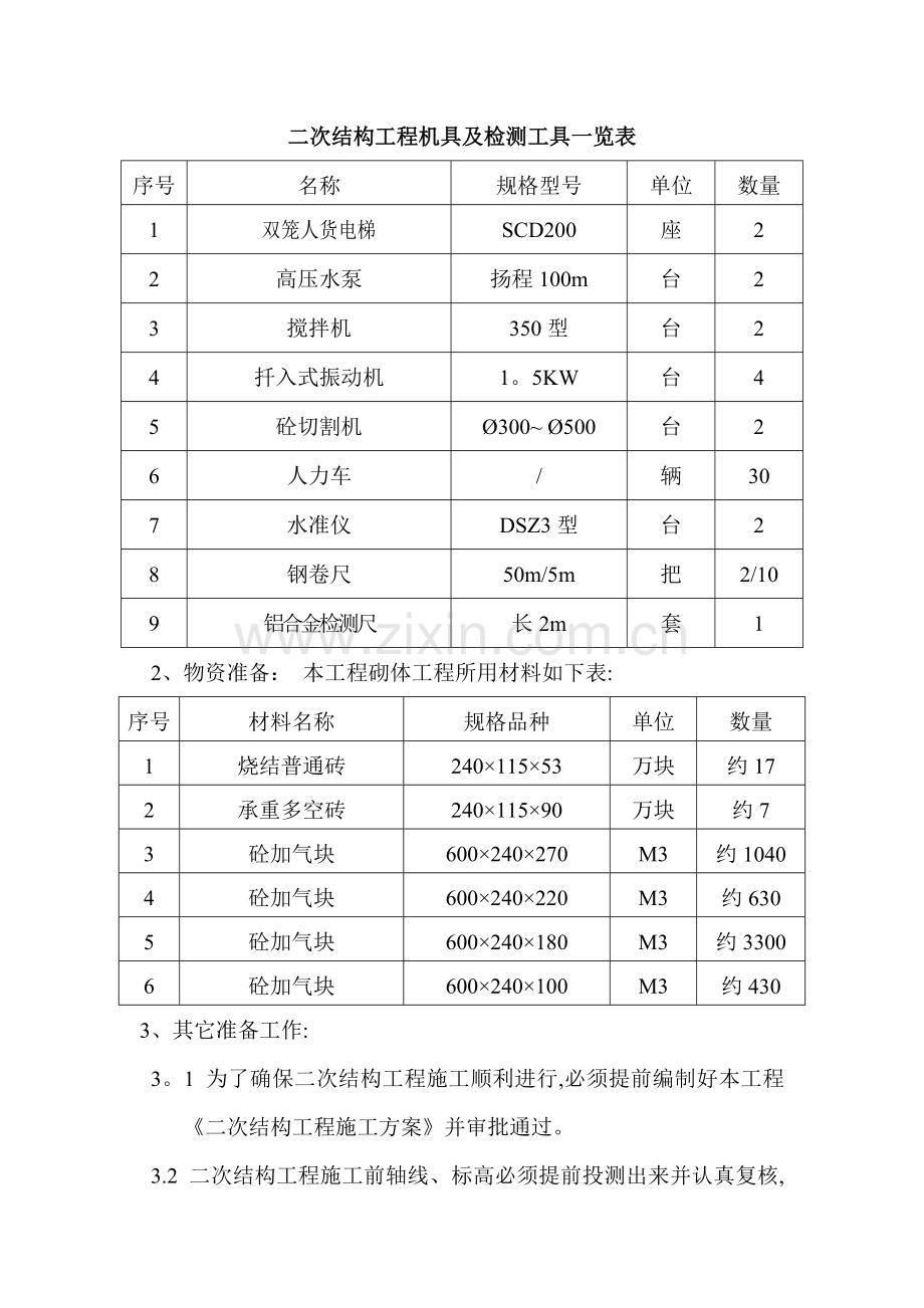 主体二次结构施工方案...doc_第3页