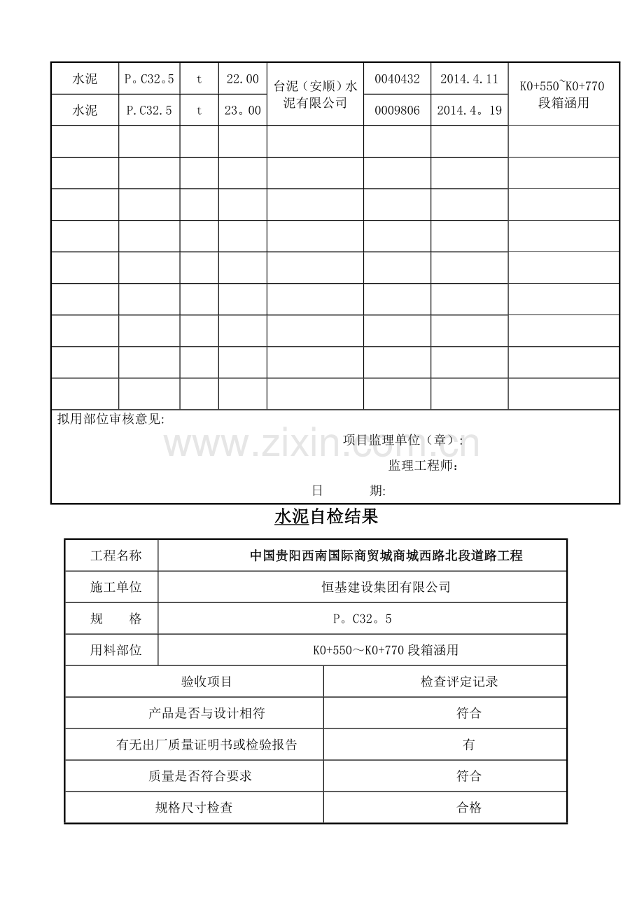 水泥—工程材料报审表.doc_第2页