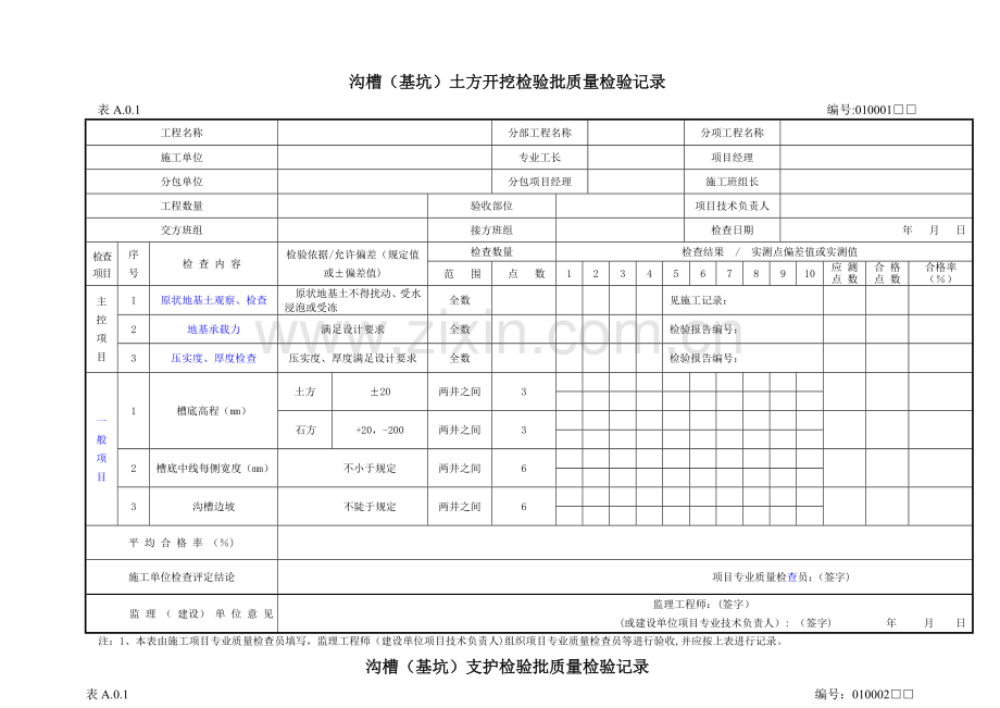 给水排水管道工程施工及验收全部检验批表格.doc_第2页