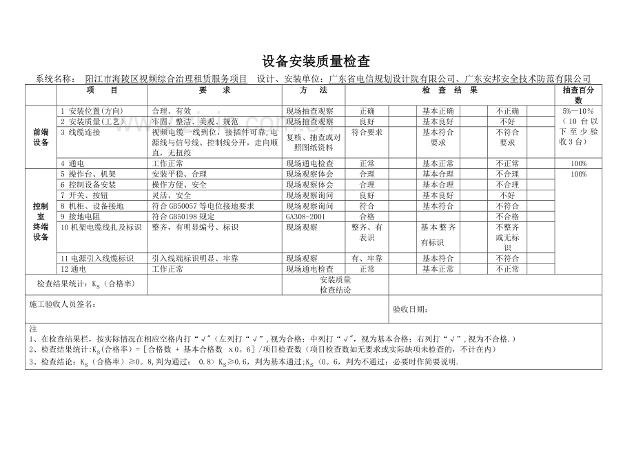 广东省安全技术防范系统验收表(新版).doc_第2页