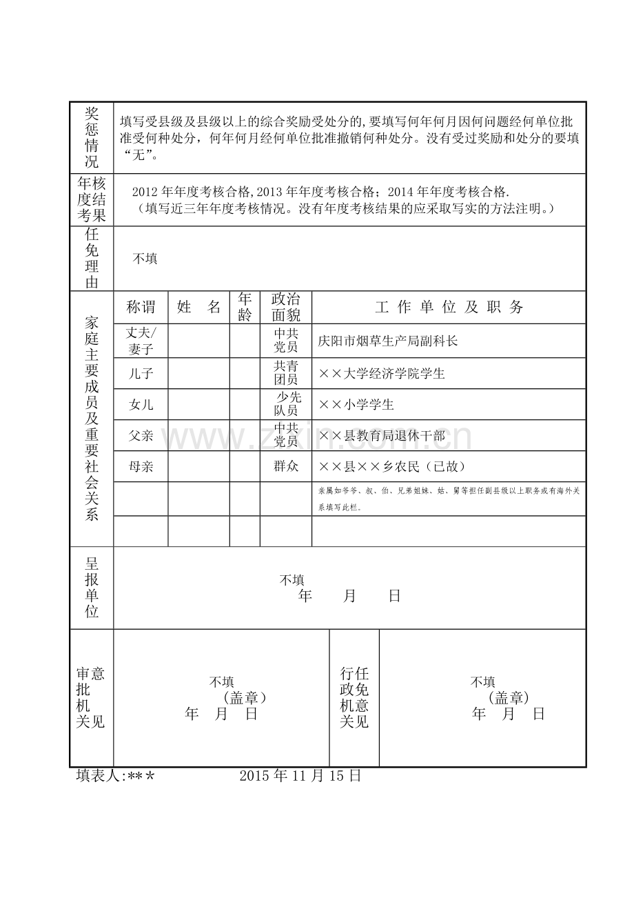 干部任免审批表填写范例.doc_第2页