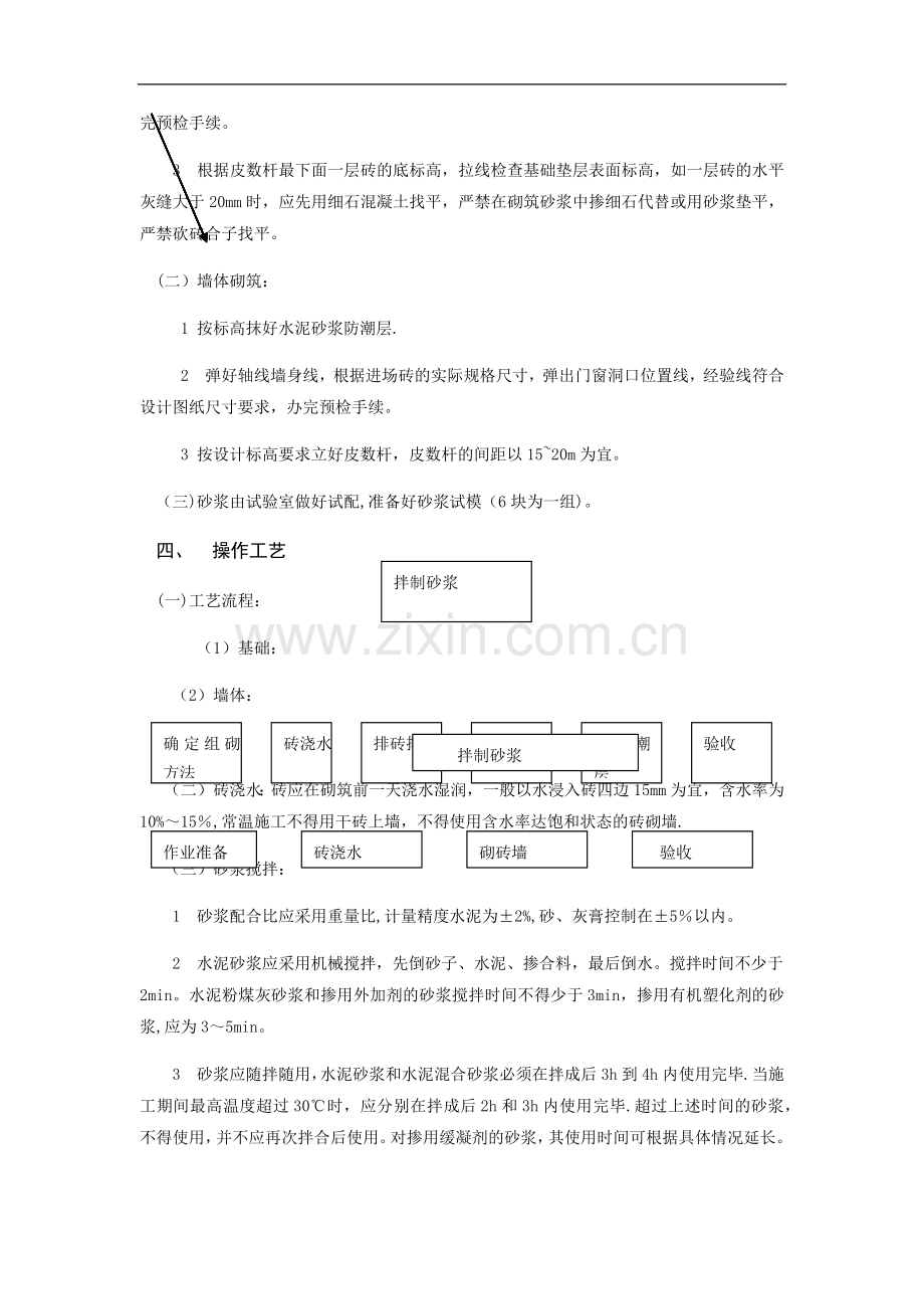 烧结砖、烧结多孔砖砌体砌筑施工技术交底.doc_第2页