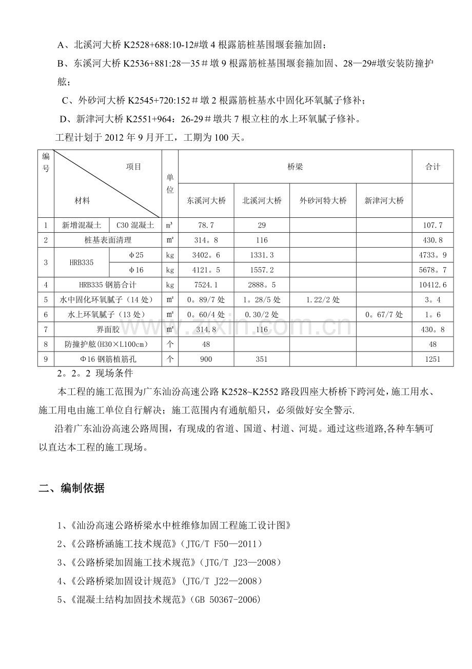 汕汾高速公路桥梁水中桩基维修加固施工组织设计.doc_第2页