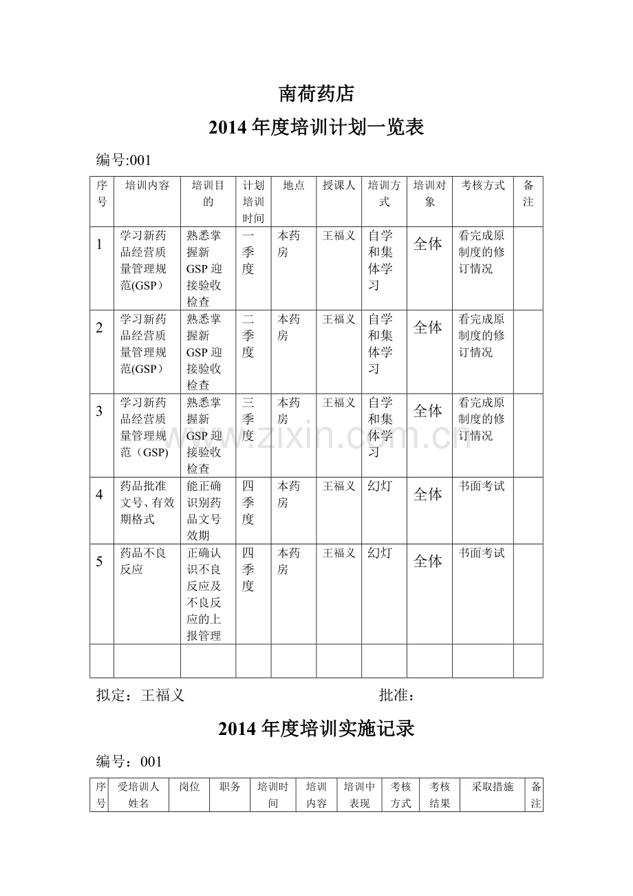 药店培训计划.doc_第1页