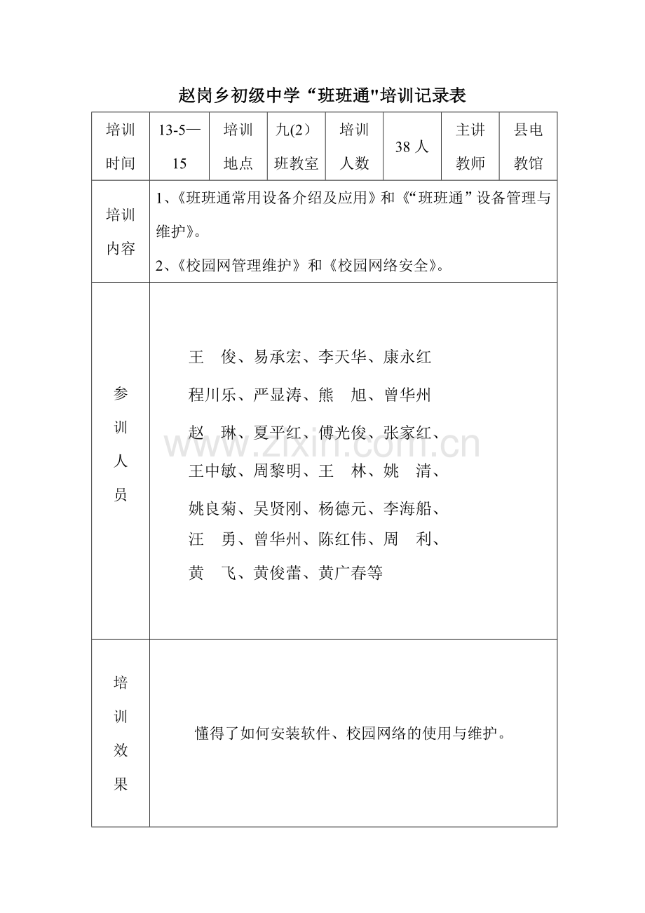 班班通培训记录表.doc_第2页