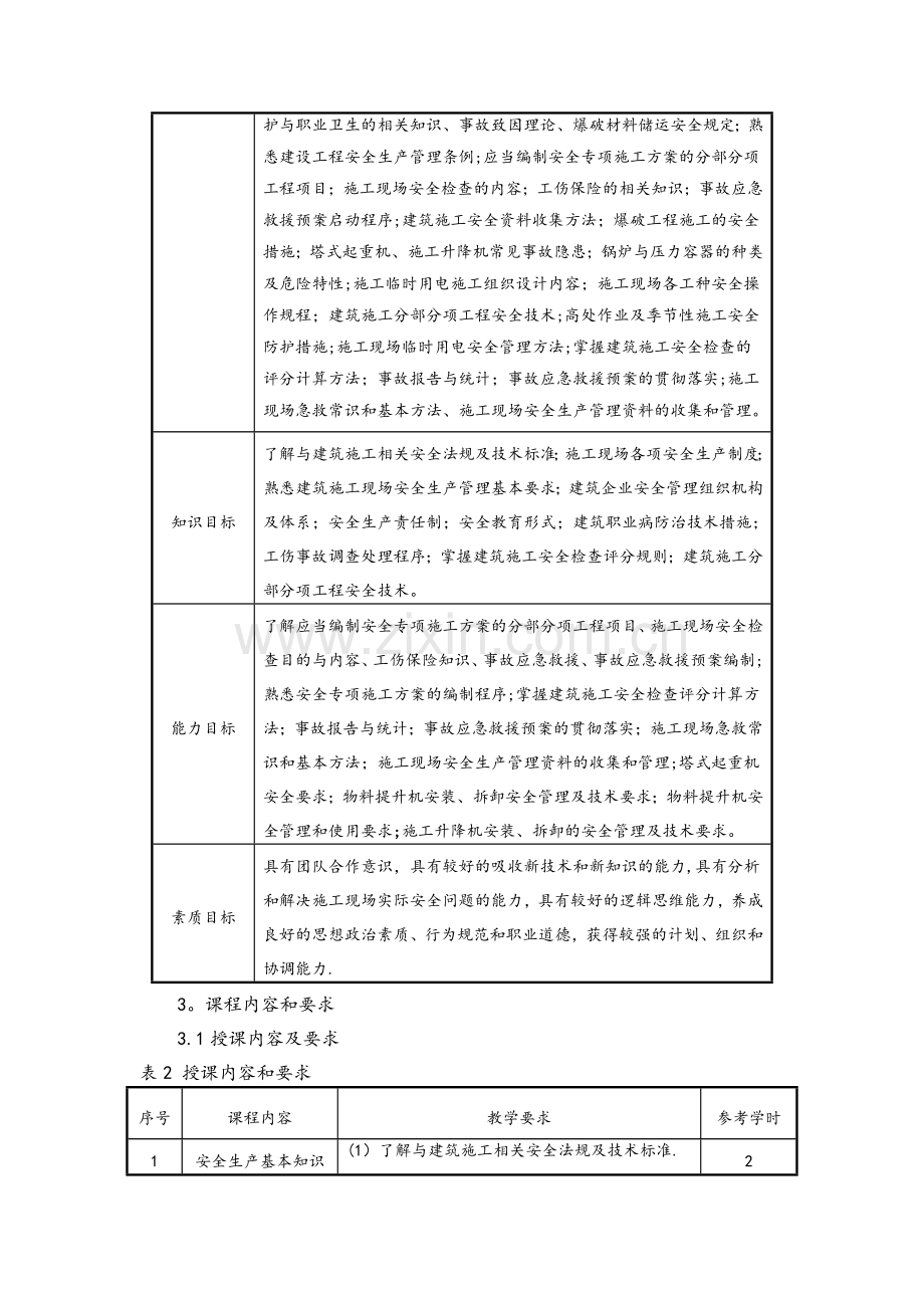 安全员专业基础-课程标准.doc_第2页