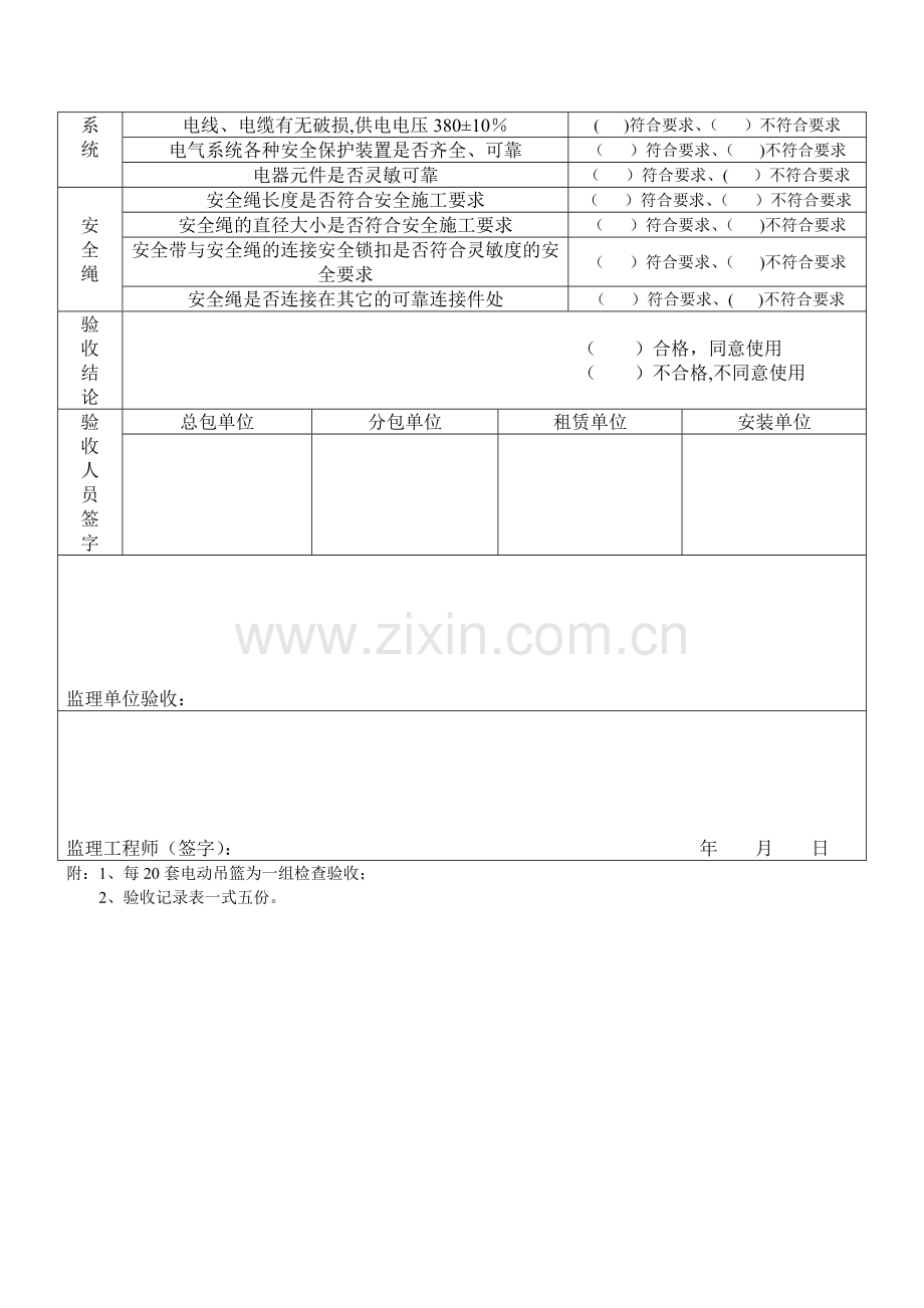 电动吊篮检查验收记录表.doc_第2页