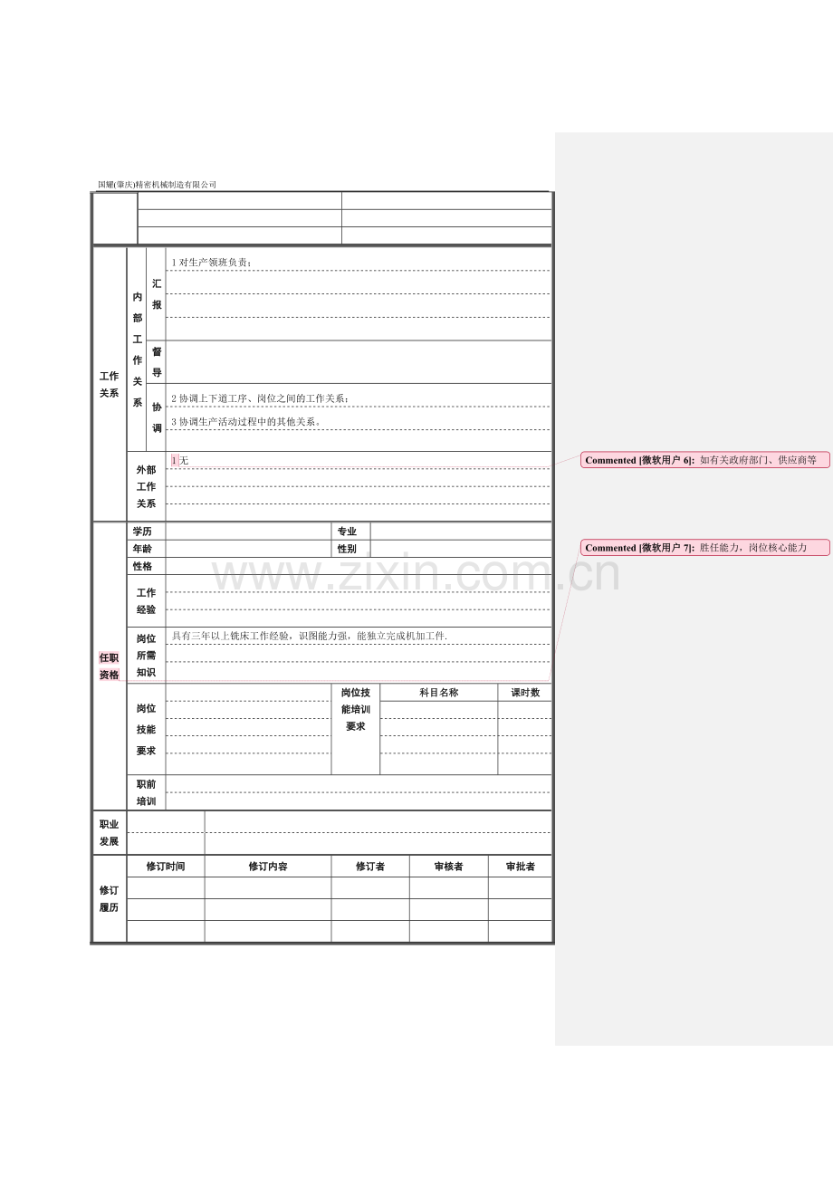 生产铣床岗位说明书模版.doc_第2页