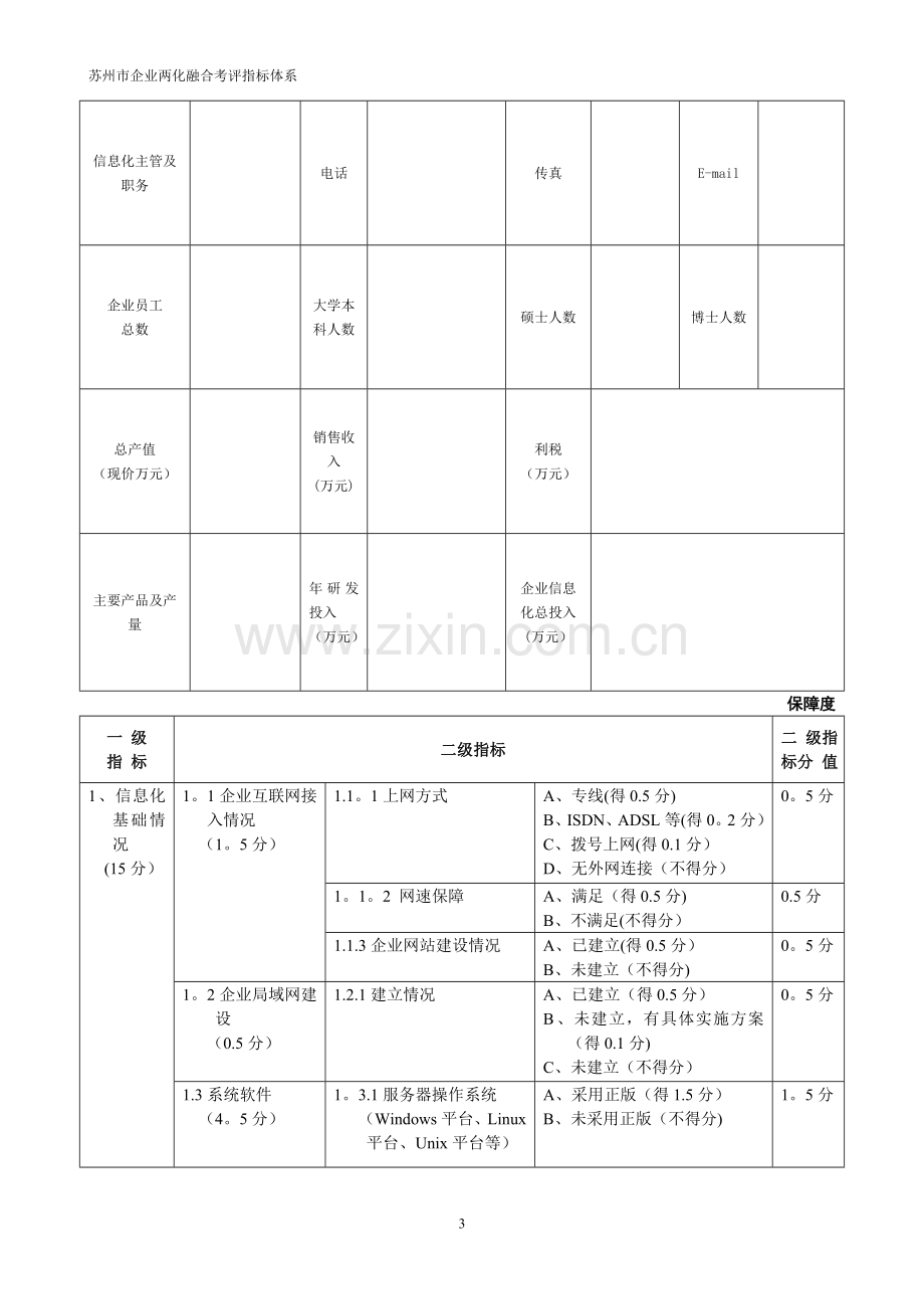 苏州市工业化和信息化融合考评指标.doc_第3页