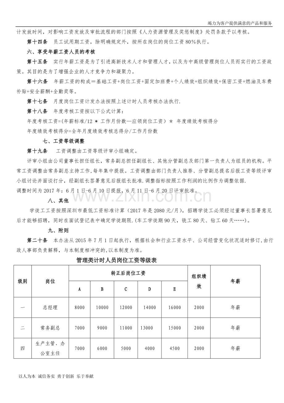 工资结构调整方案2015.doc_第2页