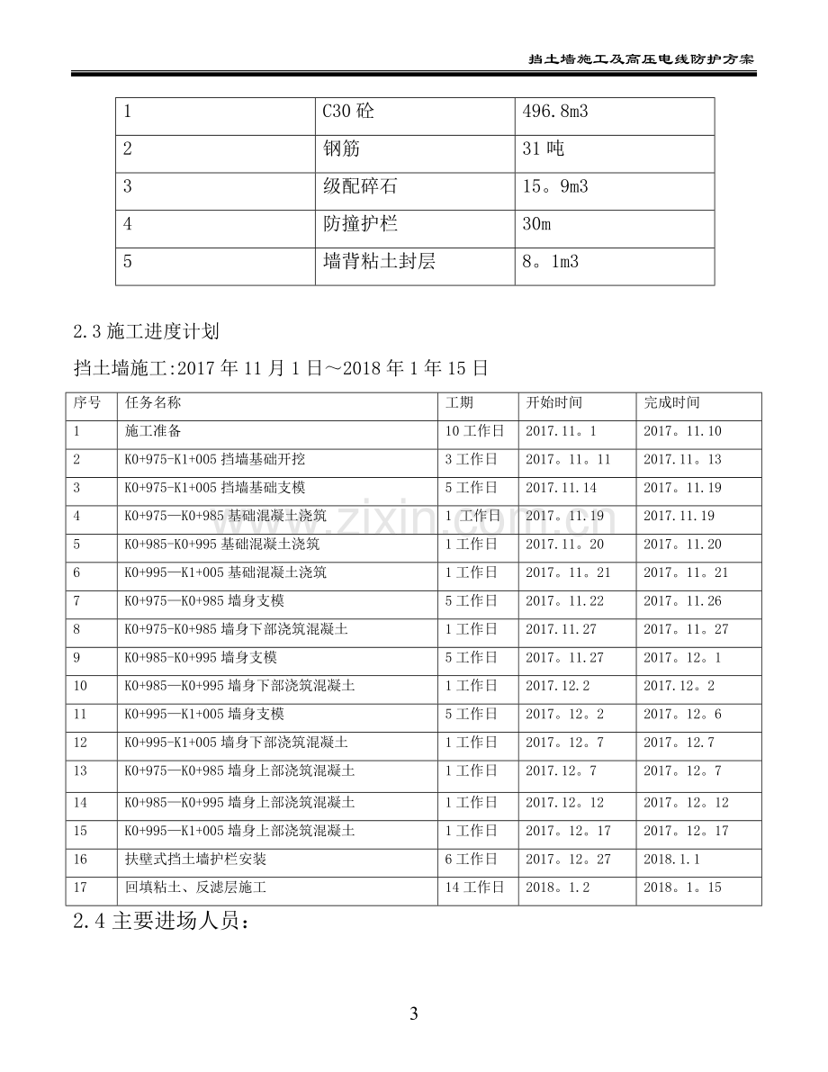 挡土墙施工及高压线防护方案.doc_第3页