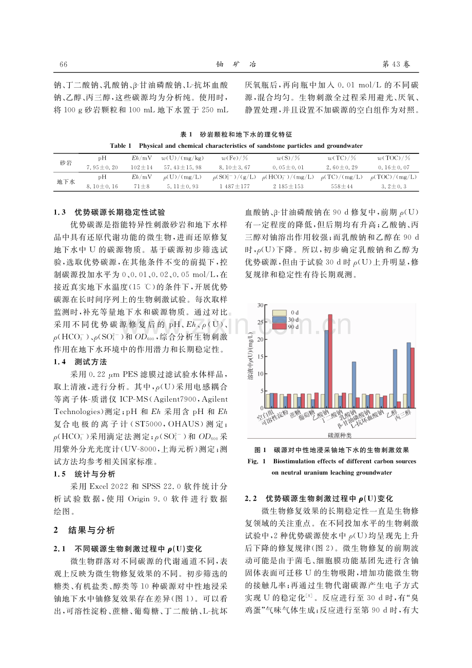 基于生物刺激的中性地浸采铀地下水修复试验研究.pdf_第2页