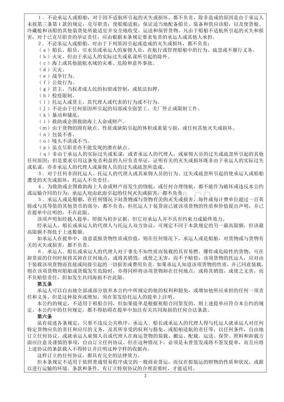 四大海事货物运输国际公约.doc_第2页