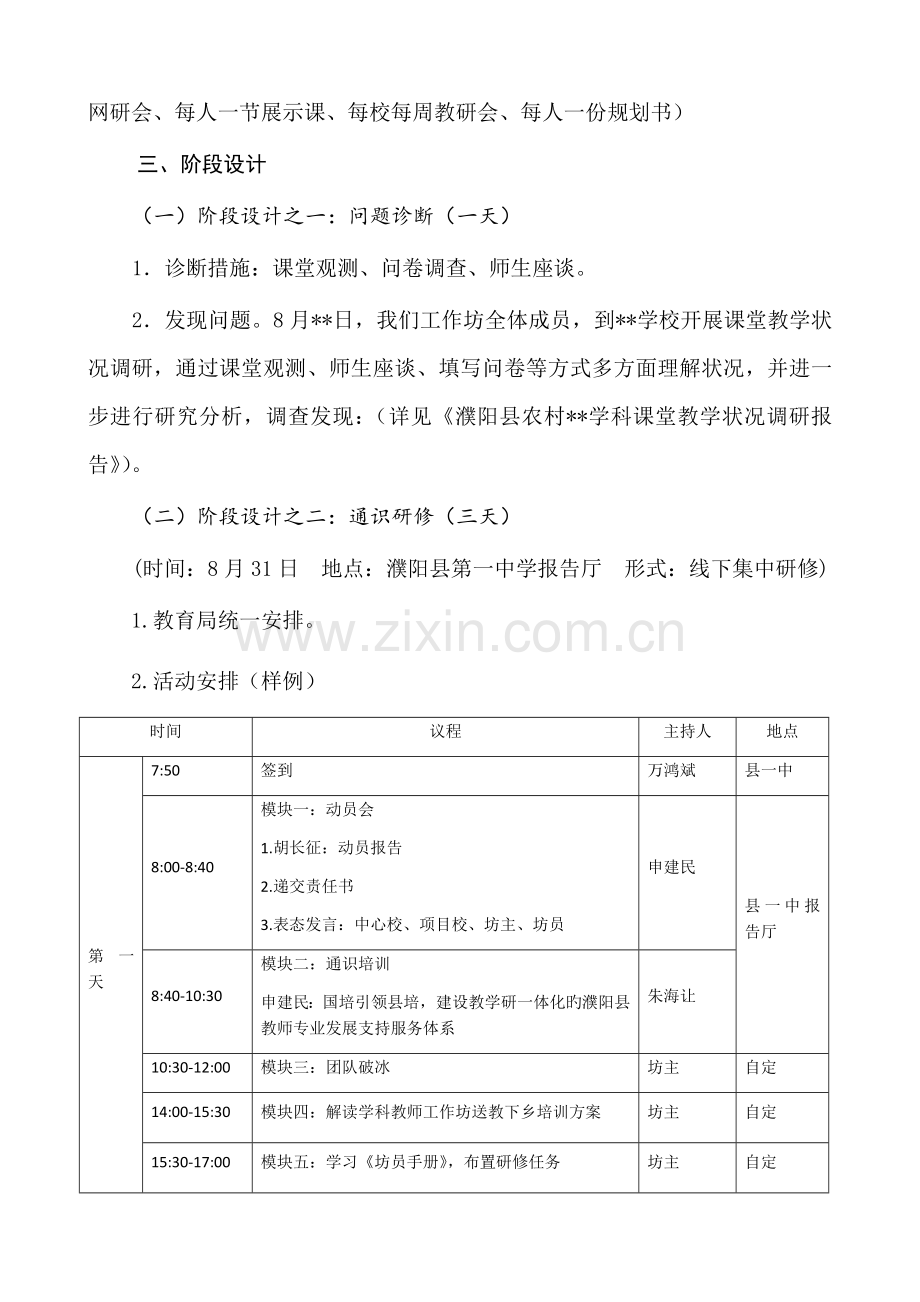 国培计划濮阳县基于教师工作坊的送教下乡培训校本教研、网络研修深度融合工作实施方案.docx_第2页