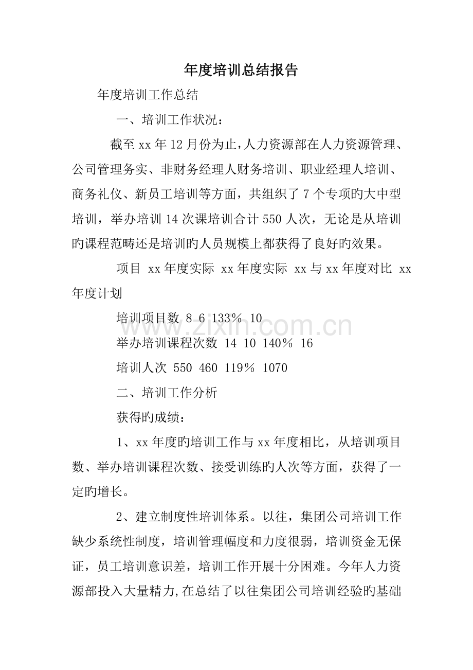 年度培训总结报告.doc_第1页