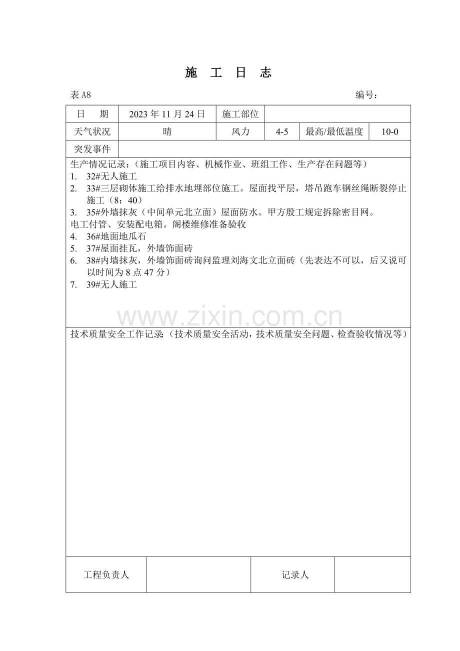 施工日志空白表格及范文.doc_第2页