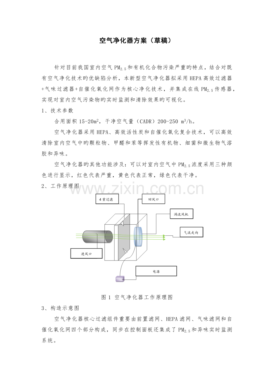 空气净化器设计方案.docx_第1页