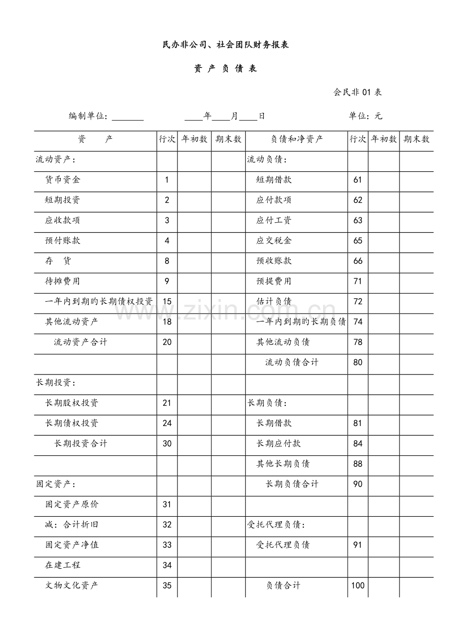 社会团体财务报表.docx_第1页