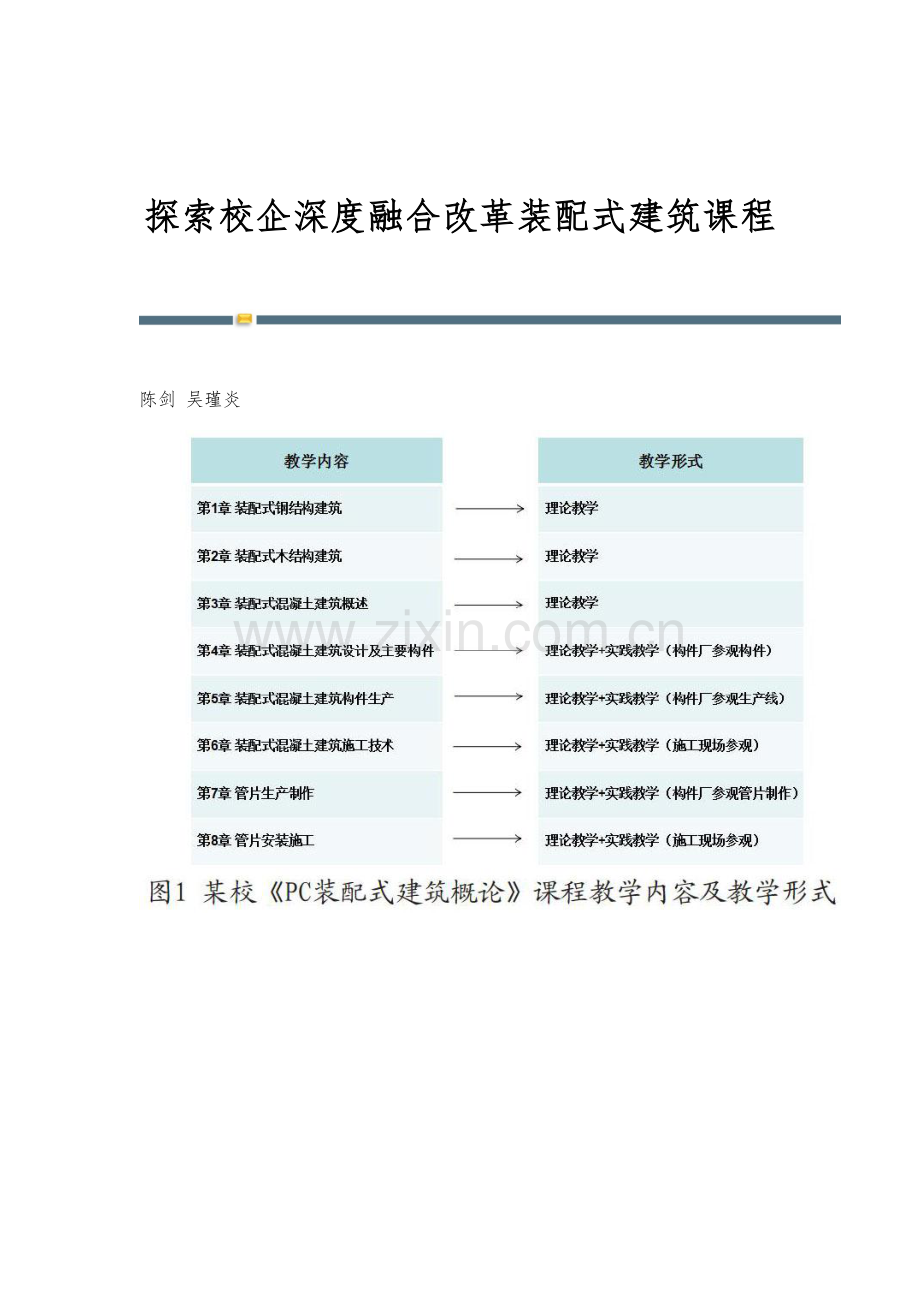 探索校企深度融合改革装配式建筑课程.docx_第1页