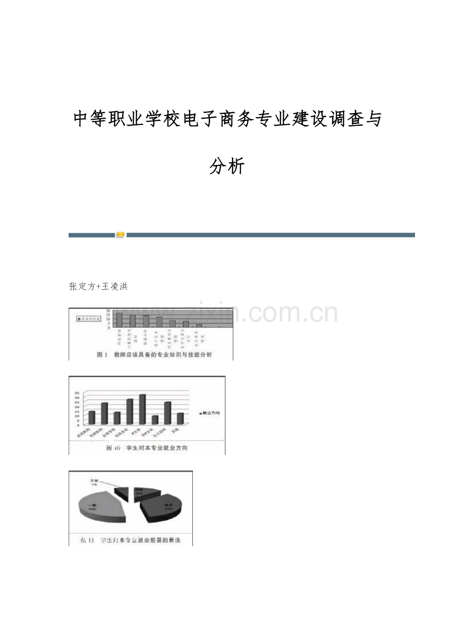 中等职业学校电子商务专业建设调查与分析.docx_第1页