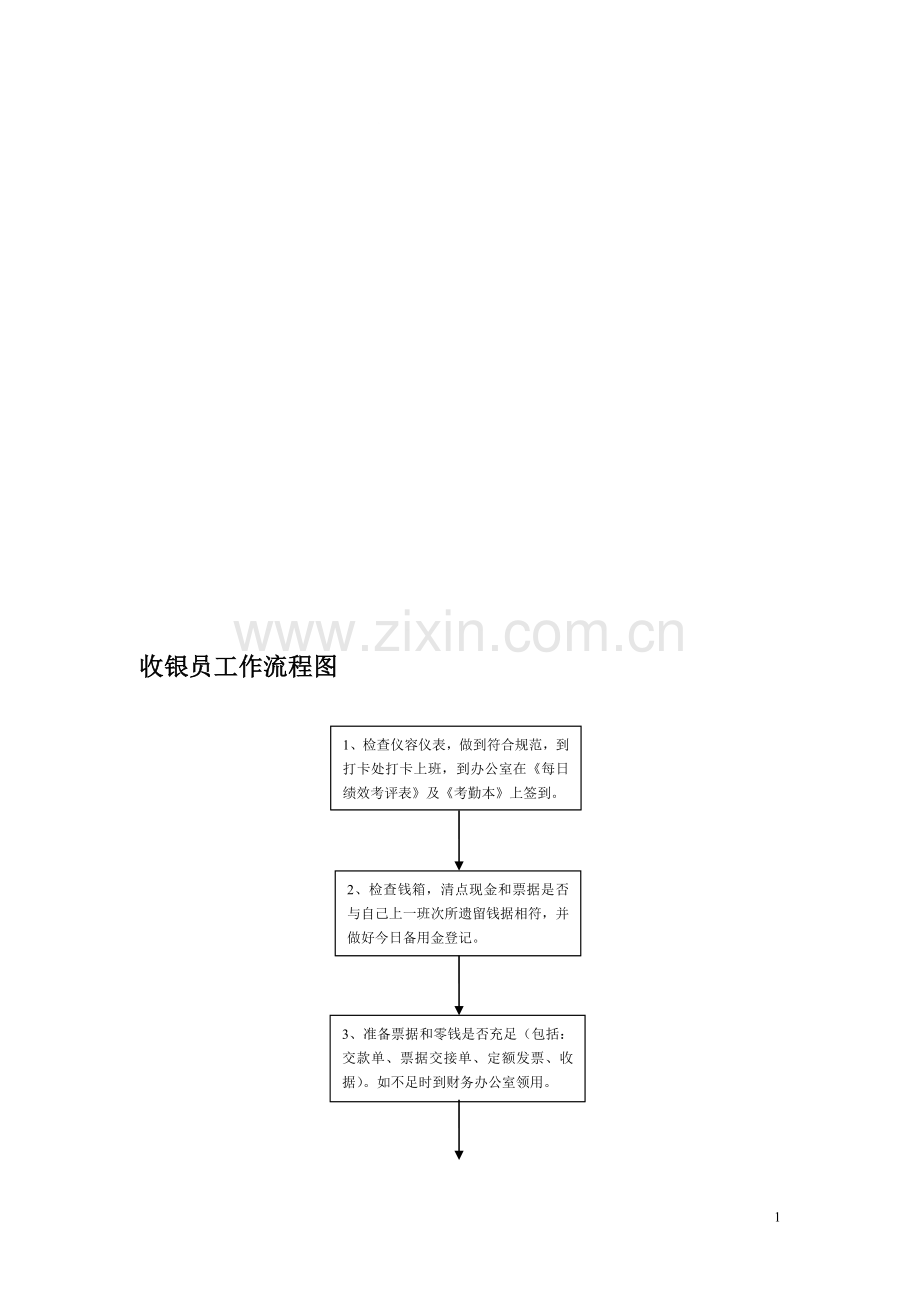 收银工作流程图.doc_第1页