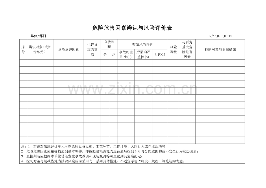 职业健康安全管理体系公共表单.doc_第3页