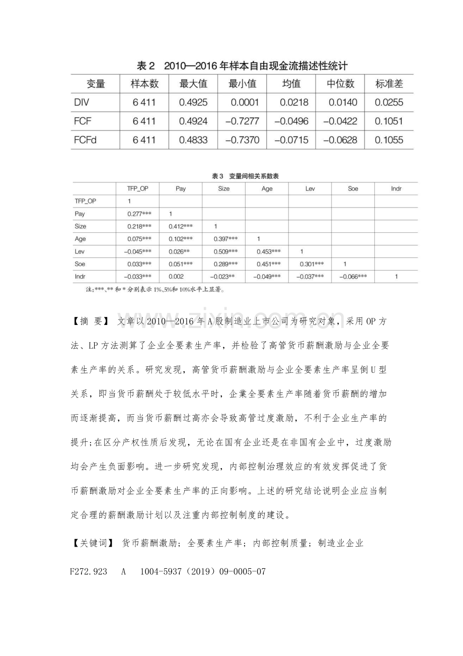 高管货币薪酬激励、内部控制质量与企业全要素生产率.docx_第2页