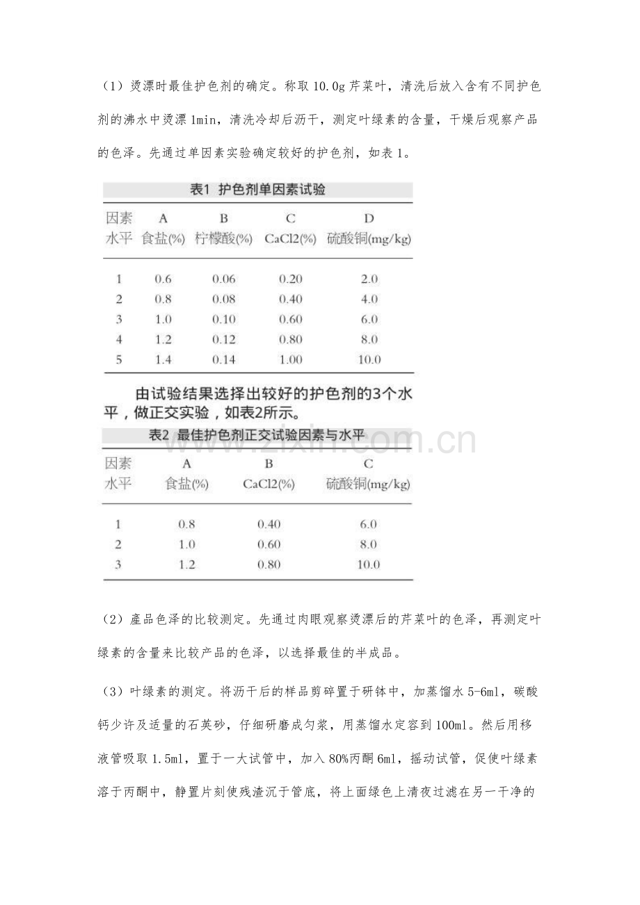 脱水芹菜叶加工工艺研究.docx_第3页