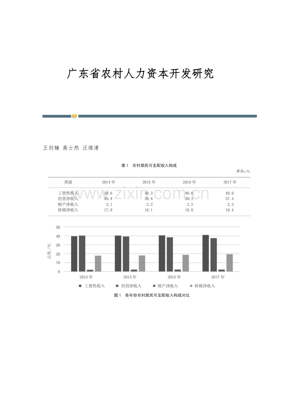 广东省农村人力资本开发研究.docx_第1页