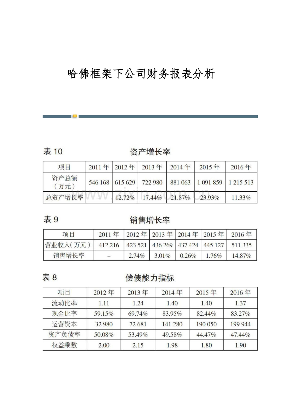 哈佛框架下公司财务报表分析.docx_第1页