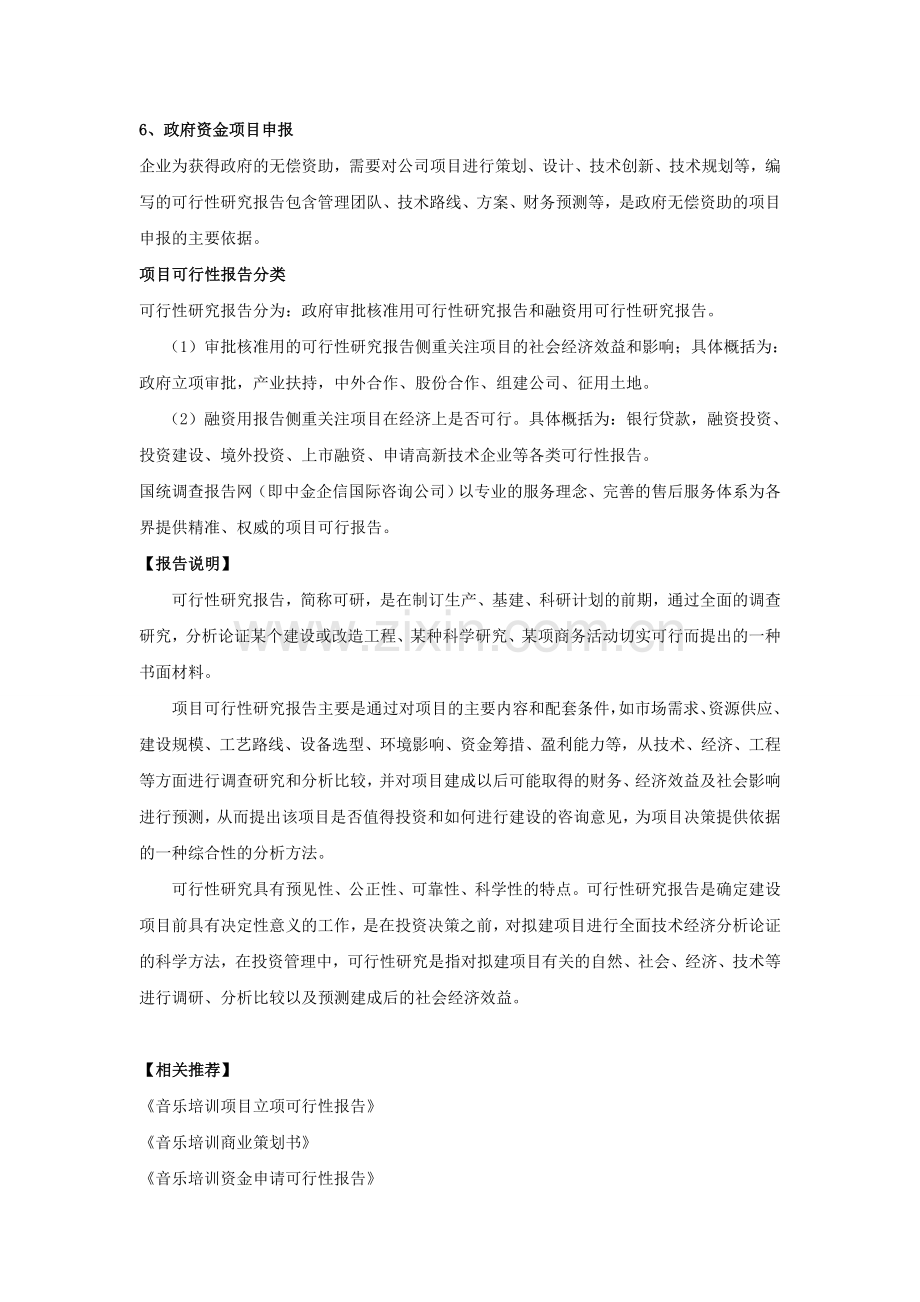 音乐培训项目投资可行性研究报告.doc_第2页