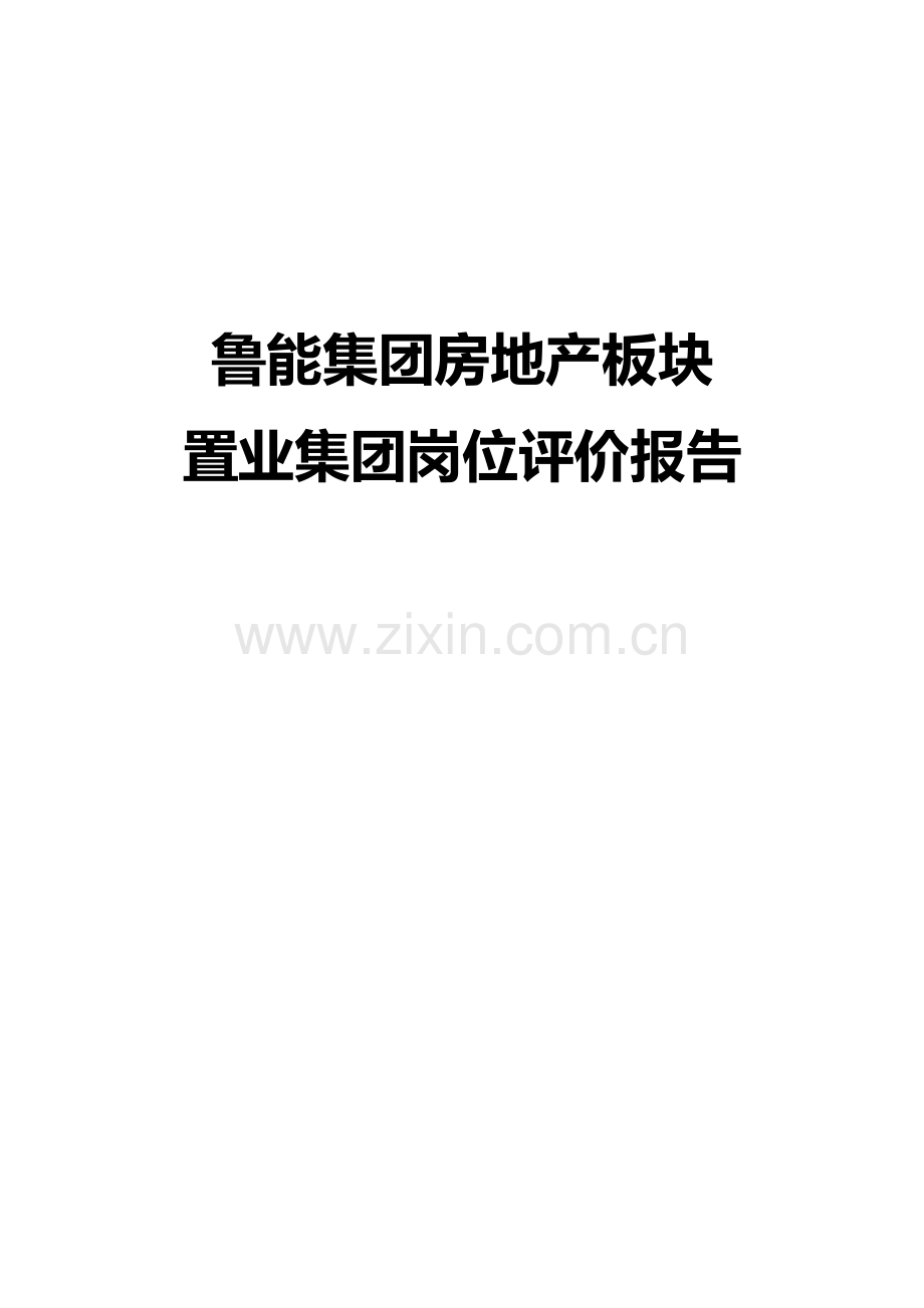 房地产板块置业集团岗位评价报告终.doc_第1页