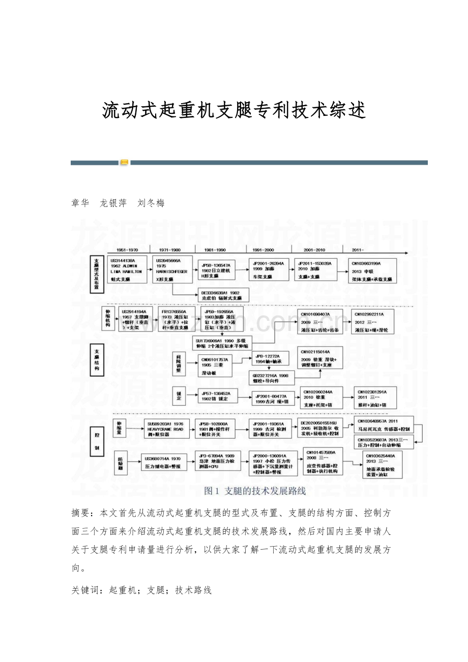 流动式起重机支腿专利技术综述.docx_第1页