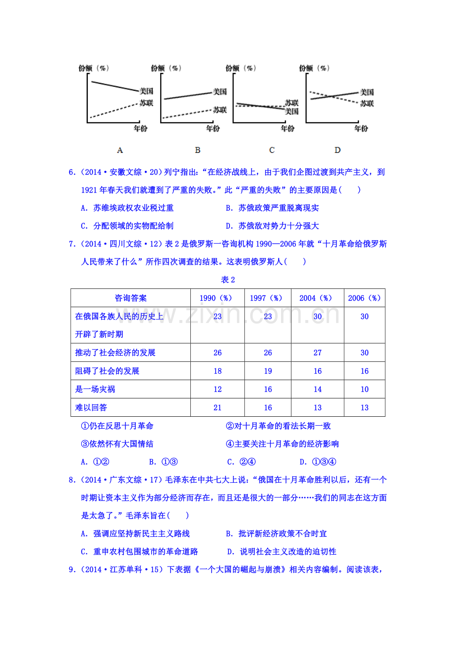 高二历史上册知识点每日练检测题7.doc_第2页