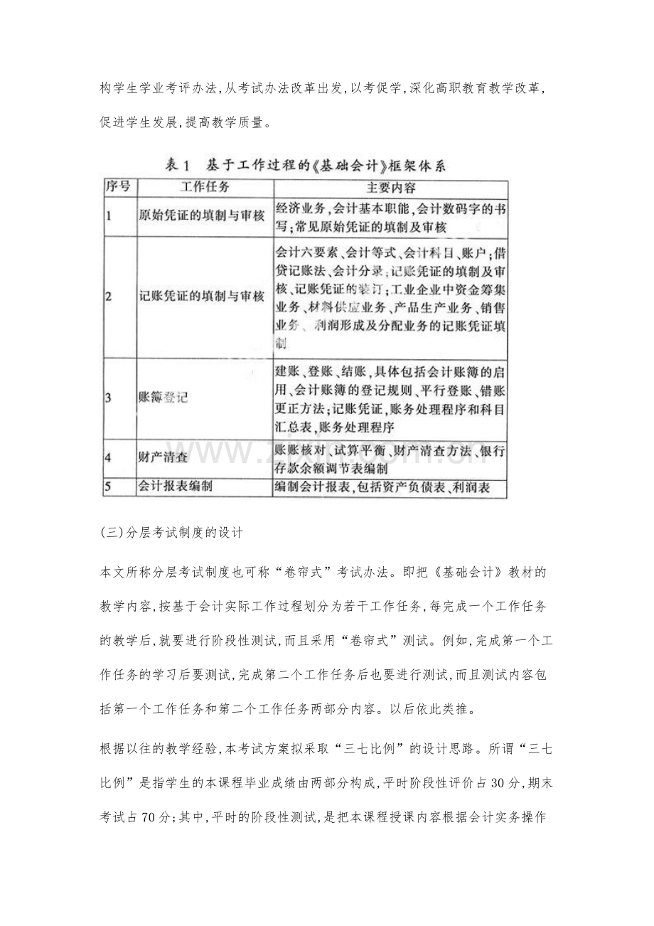 基于工作过程的《基础会计》课程分层考试制度研究.docx_第3页