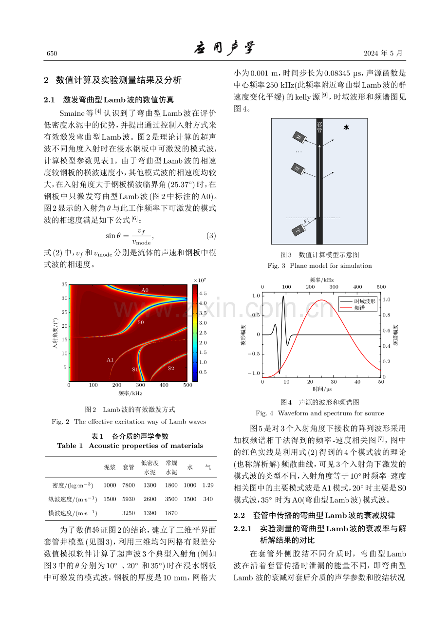 套管中弯曲型Lamb波数值仿真和物理模拟.pdf_第3页